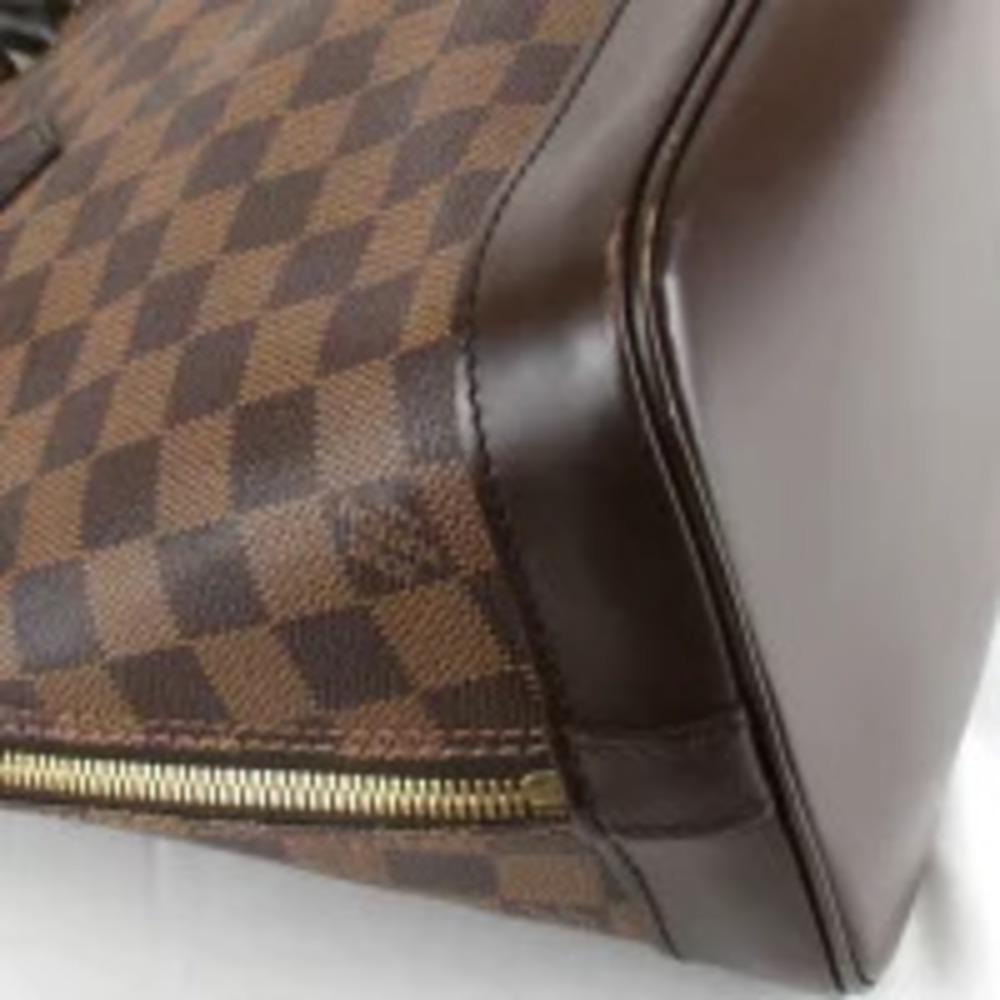 Louis Vuitton Alma Handbag Key Clochette Damier Canvas Brown - Picture 4 of 9